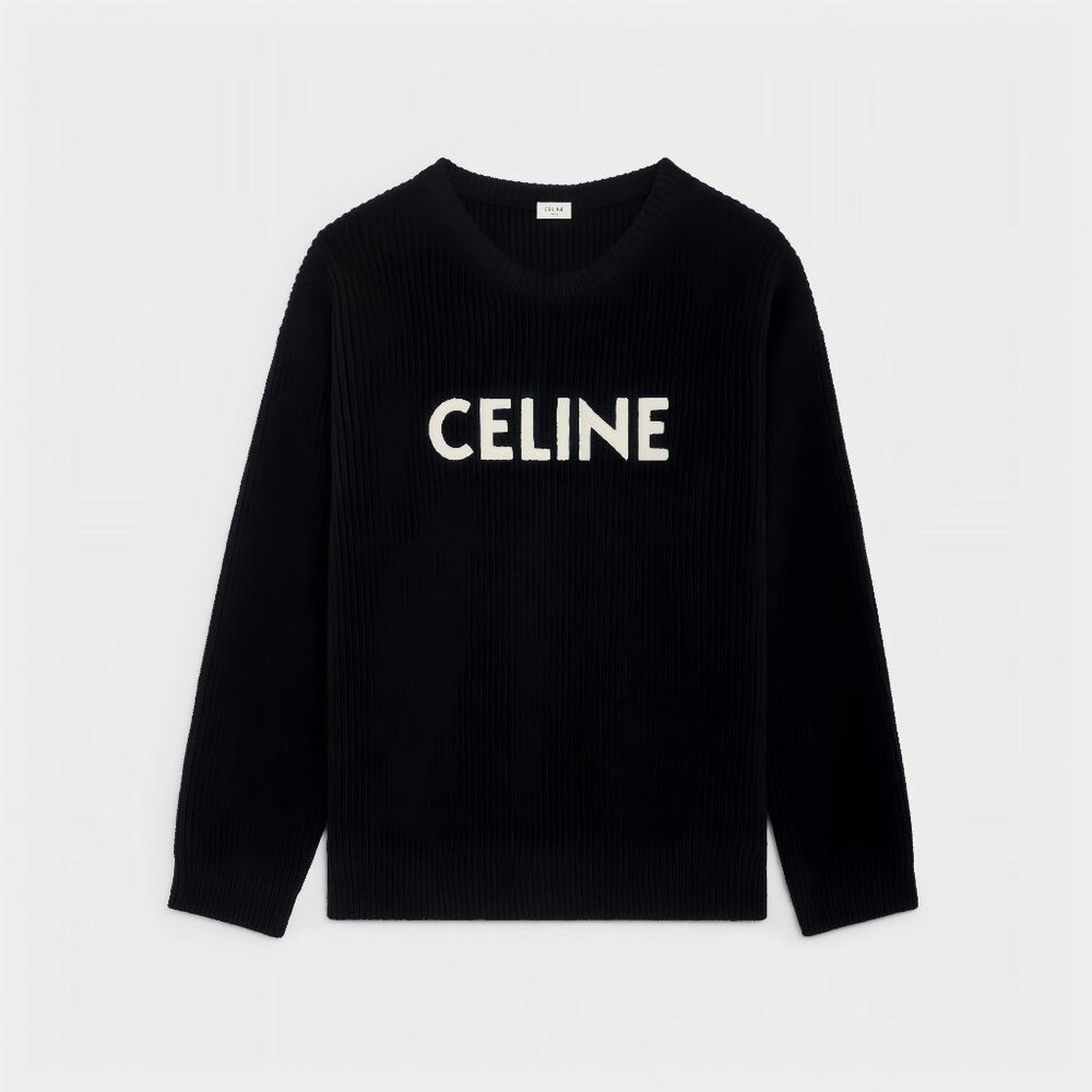 Celine oversized sweater in ribbed wool